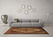 Machine Washable Persian Brown Traditional Rug in a Living Room,, wshtr2420brn