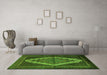 Machine Washable Persian Green Traditional Area Rugs in a Living Room,, wshtr2420grn