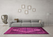 Machine Washable Persian Pink Traditional Rug in a Living Room, wshtr2420pnk