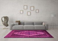 Machine Washable Persian Pink Traditional Rug, wshtr2420pnk