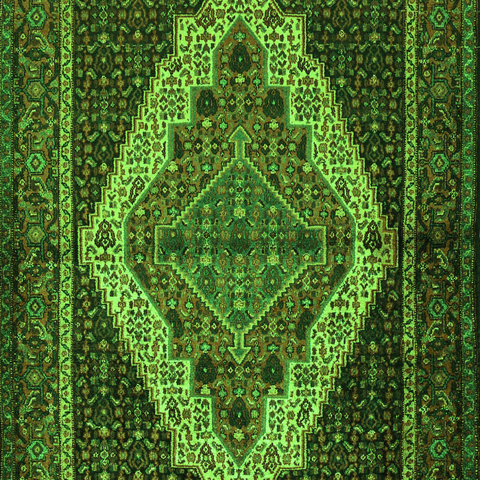Serging Thickness of Machine Washable Persian Green Traditional Area Rugs, wshtr2420grn