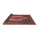 Sideview of Traditional Copper Red Pink Medallion Rug, tr2421