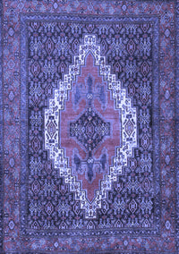 Medallion Blue Traditional Rug, tr2421blu