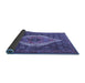 Sideview of Medallion Blue Traditional Rug, tr2421blu