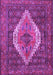 Medallion Purple Traditional Rug, tr2421pur