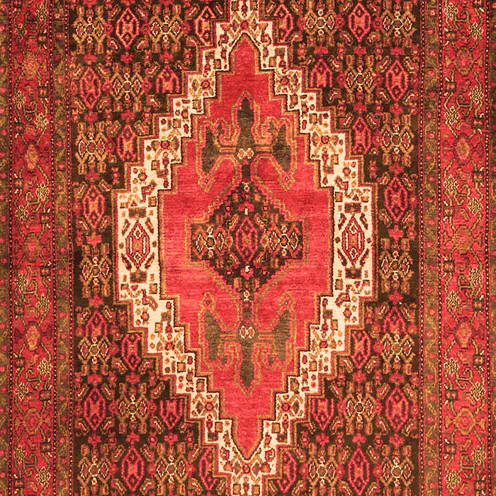 Medallion Orange Traditional Rug, tr2421org
