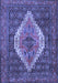 Medallion Blue Traditional Rug, tr2421blu