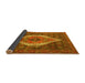 Sideview of Medallion Yellow Traditional Rug, tr2421yw