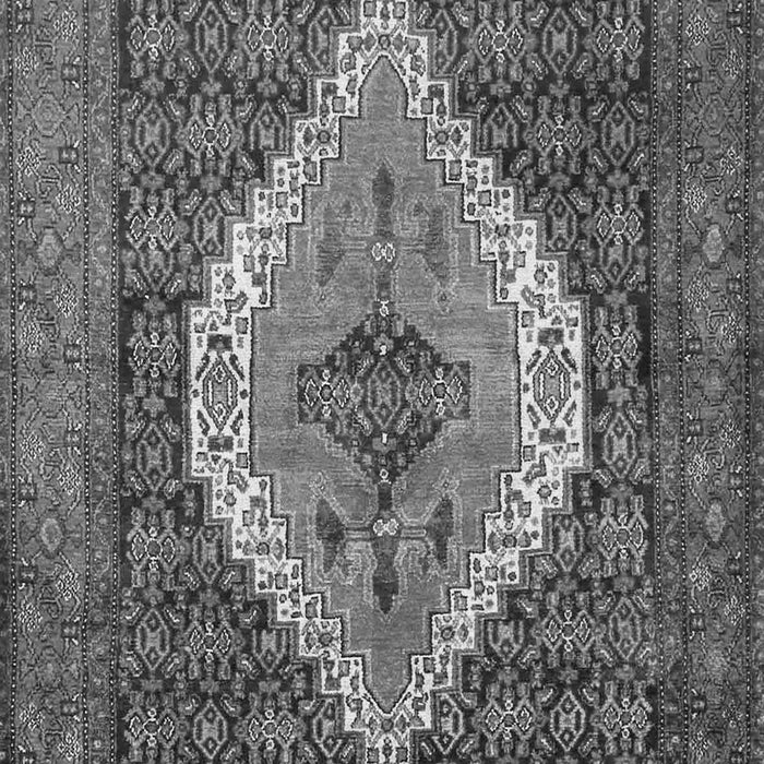 Serging Thickness of Machine Washable Medallion Gray Traditional Rug, wshtr2421gry