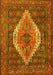 Medallion Yellow Traditional Rug, tr2421yw