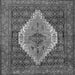 Serging Thickness of Medallion Gray Traditional Rug, tr2421gry