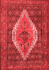 Medallion Red Traditional Rug, tr2421red