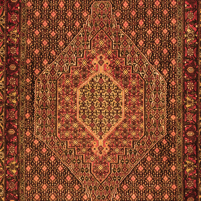Serging Thickness of Machine Washable Persian Orange Traditional Area Rugs, wshtr2422org
