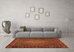 Machine Washable Persian Orange Traditional Area Rugs in a Living Room, wshtr2422org