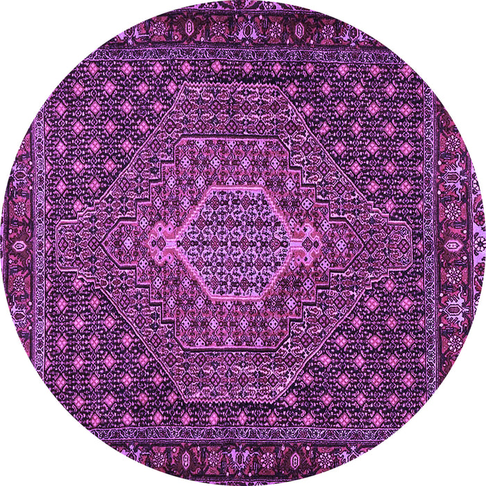 Round Machine Washable Persian Purple Traditional Area Rugs, wshtr2422pur
