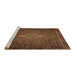 Sideview of Machine Washable Persian Brown Traditional Rug, wshtr2422brn