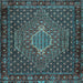 Square Persian Light Blue Traditional Rug, tr2422lblu