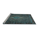 Sideview of Machine Washable Persian Light Blue Traditional Rug, wshtr2422lblu