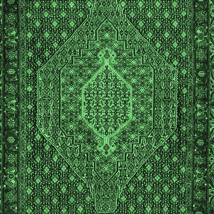 Machine Washable Persian Emerald Green Traditional Area Rugs, wshtr2422emgrn