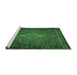 Sideview of Machine Washable Persian Emerald Green Traditional Area Rugs, wshtr2422emgrn