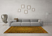 Machine Washable Persian Yellow Traditional Rug in a Living Room, wshtr2422yw