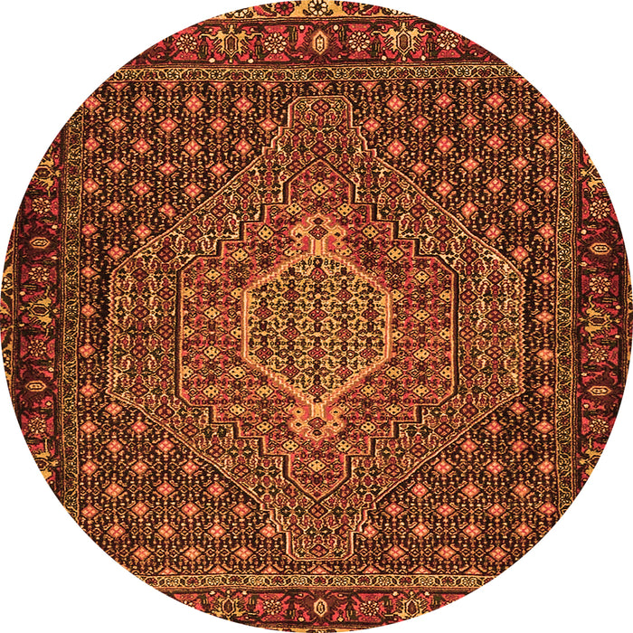 Machine Washable Persian Orange Traditional Area Rugs, wshtr2422org