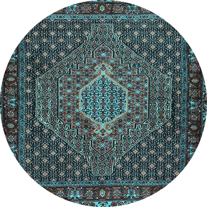 Round Persian Light Blue Traditional Rug, tr2422lblu