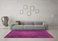 Machine Washable Persian Pink Traditional Rug, wshtr2422pnk