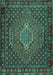 Machine Washable Persian Turquoise Traditional Area Rugs, wshtr2422turq