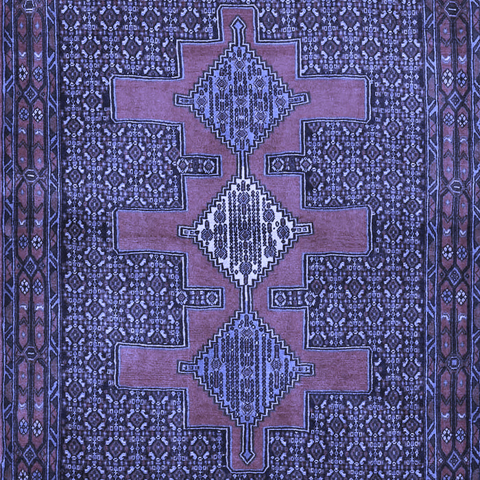 Machine Washable Persian Blue Traditional Rug, wshtr2423blu