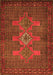 Serging Thickness of Machine Washable Persian Orange Traditional Area Rugs, wshtr2423org