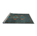 Sideview of Machine Washable Persian Light Blue Traditional Rug, wshtr2423lblu