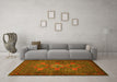 Machine Washable Persian Yellow Traditional Rug in a Living Room, wshtr2423yw