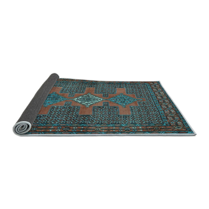 Sideview of Persian Light Blue Traditional Rug, tr2423lblu