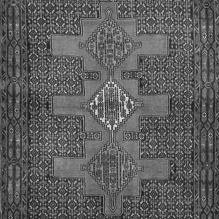 Serging Thickness of Machine Washable Persian Gray Traditional Rug, wshtr2423gry