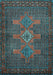 Machine Washable Persian Light Blue Traditional Rug, wshtr2423lblu