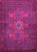 Machine Washable Persian Pink Traditional Rug, wshtr2423pnk