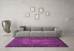 Machine Washable Persian Purple Traditional Area Rugs in a Living Room, wshtr2423pur