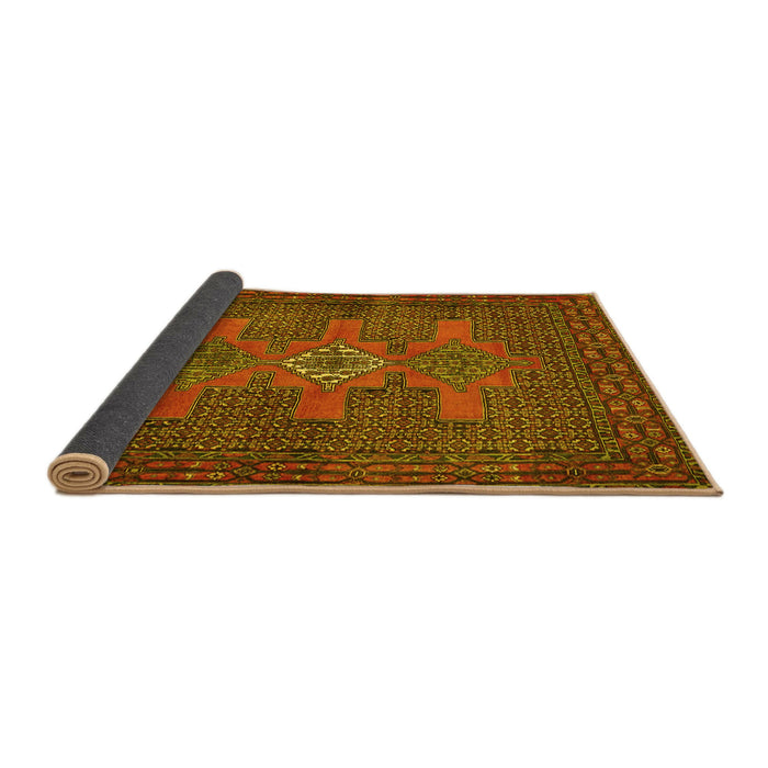 Sideview of Persian Yellow Traditional Rug, tr2423yw