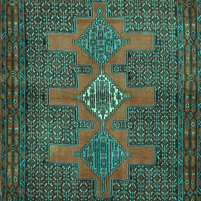Machine Washable Persian Turquoise Traditional Area Rugs, wshtr2423turq