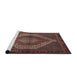 Sideview of Machine Washable Traditional Dark Almond Brown Rug, wshtr2424