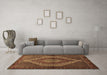 Machine Washable Persian Brown Traditional Rug in a Living Room,, wshtr2424brn