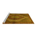 Sideview of Machine Washable Persian Yellow Traditional Rug, wshtr2424yw