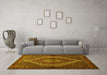 Machine Washable Persian Yellow Traditional Rug in a Living Room, wshtr2424yw