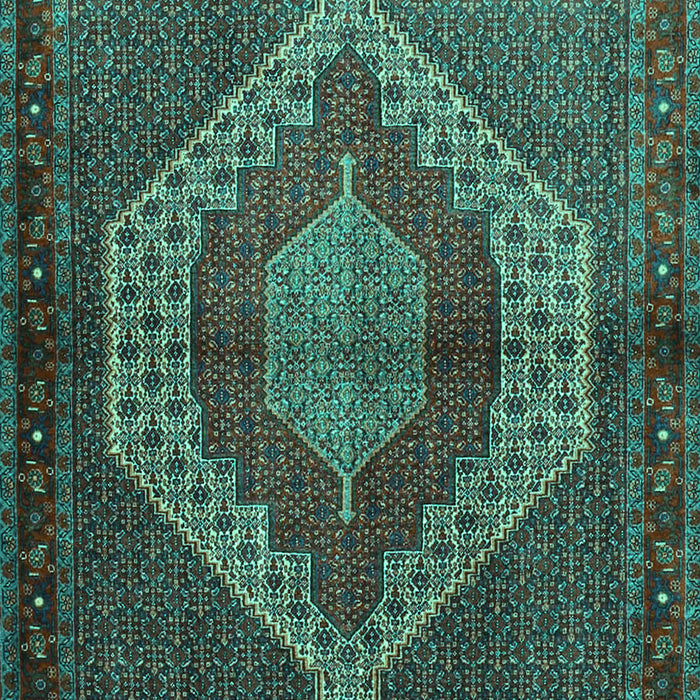 Machine Washable Persian Turquoise Traditional Area Rugs, wshtr2424turq