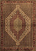 Machine Washable Persian Brown Traditional Rug, wshtr2424brn