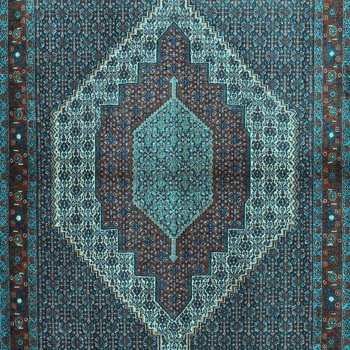 Machine Washable Persian Light Blue Traditional Rug, wshtr2424lblu