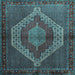 Square Persian Light Blue Traditional Rug, tr2424lblu