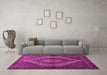 Machine Washable Persian Pink Traditional Rug in a Living Room, wshtr2424pnk