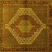 Square Machine Washable Persian Yellow Traditional Rug, wshtr2424yw